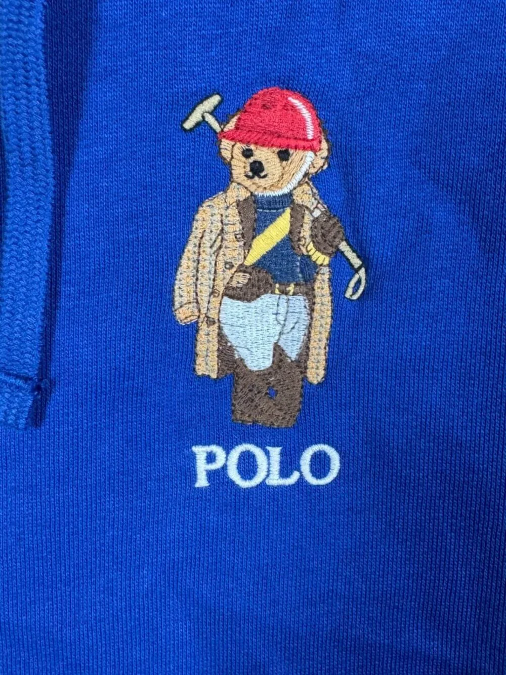 Polo Ralph Lauren Hoodie Mens S Blue Polo Bear Fleece Full Zip Sweatshirt $228